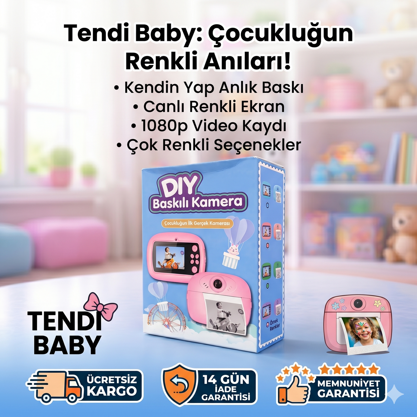 Kişisel Gelişim Çocuk Fotoğraf Makinesi (Anında Çıktı)